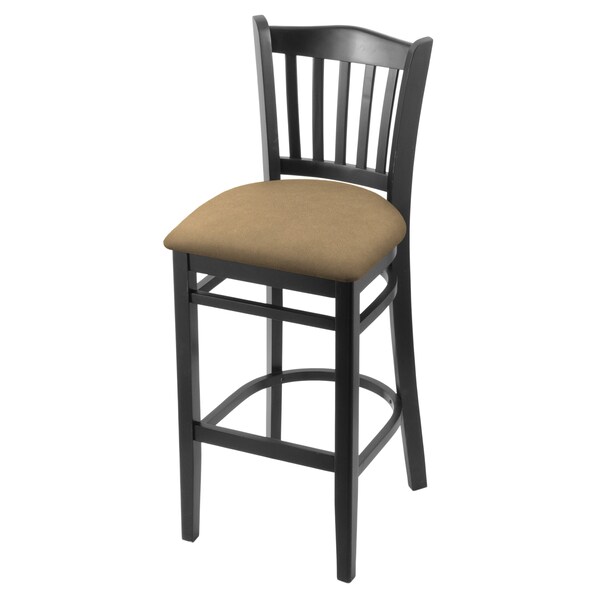 25" Counter Stool, Black Finish, Canter Sand Seat